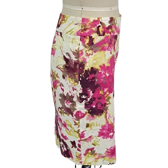 Charter Club Pinks floral pencil skirt Stretch Cotton size 8 - Picture 2 of 6